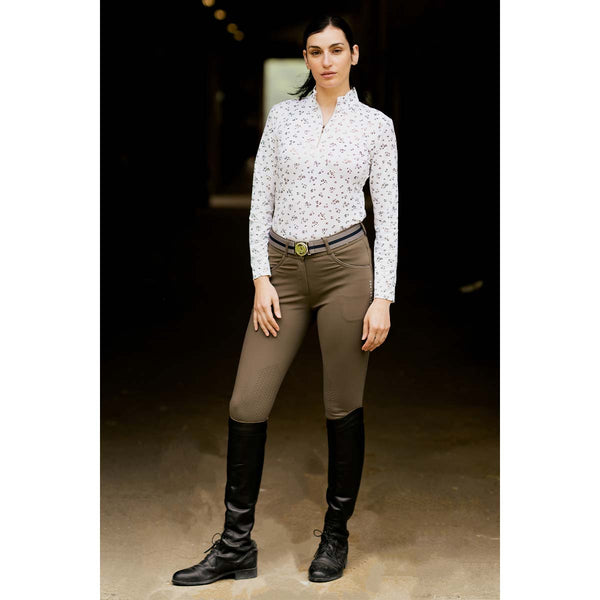 KL Select Gabrielle Knee Patch Breech - Truffle/Copper